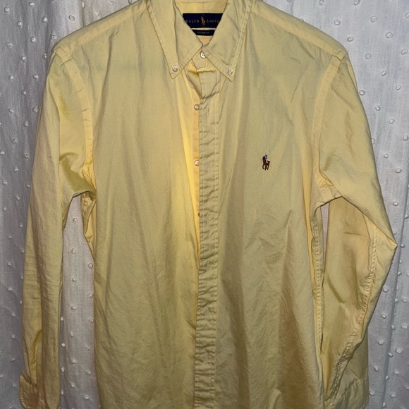 Ralph Lauren Yellow Casual Button Down Shirt - Picture 1 of 3
